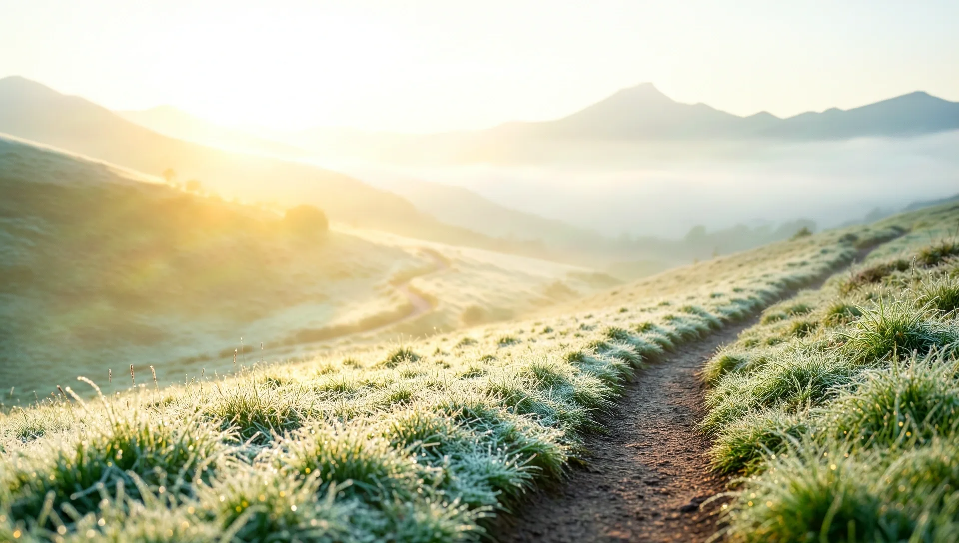 Paysage matinal serein dans la campagne française