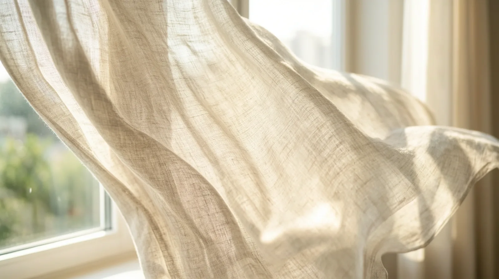 Texture textile légère suggérant la liberté